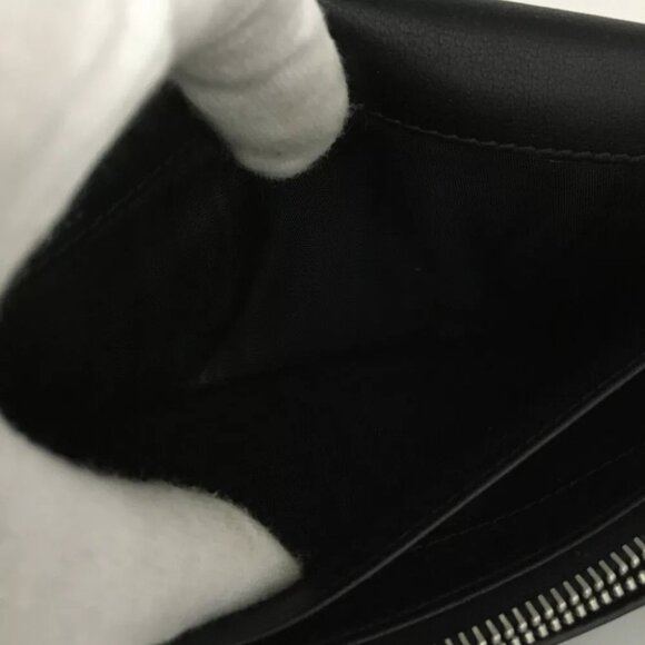 CELINE Macadam Canvas Leather Long Bifold Wallet Black/3BA0374 - Picture 7 of 8